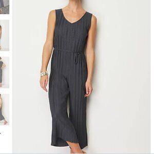 J. Jill Charcoal Sleeveless Jumpsuit